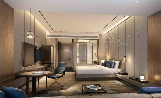 Дизайн мебели спальни роскошного отеля Gelaimei гостеприимсва OEM современный