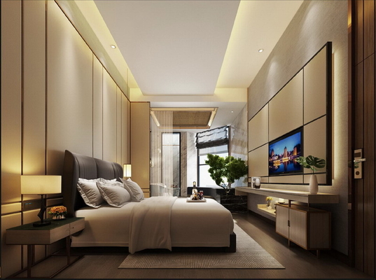 SGS аттестовал мебель спальни гостиницы устанавливает изголовье 1800*2000mm двуспальной кровати