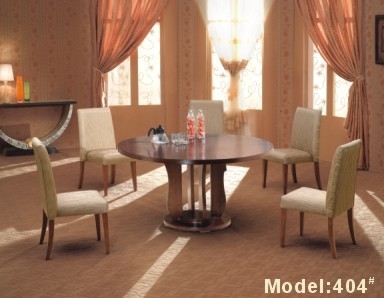 Таблица столовой 5 человеков мебели ресторана гостиницы драпирования Gelaimei деревянная