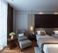 Подгонянная мебель спальни гостиницы устанавливает переклейку кровати E1 облицовки грецкого ореха