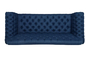 Софа 3 Seater гостиничного номера деревянной рамки сини военно-морского флота Tufted софа 2300*850*850mm